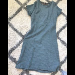 lesley evers turquoise dress